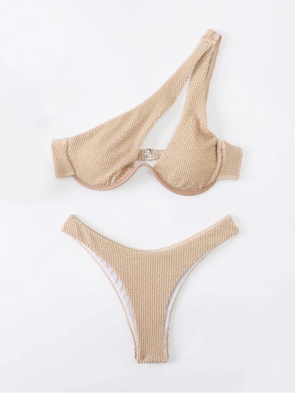 Textured Tan Bikini Set - Two Piece Swimwear